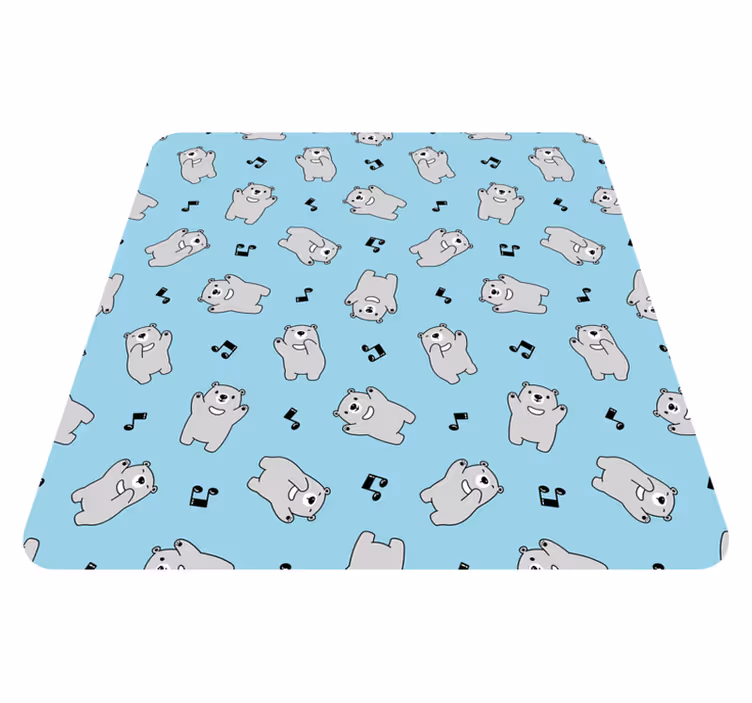 Adorable Bear Figures nursery vinyl rug - TenStickers