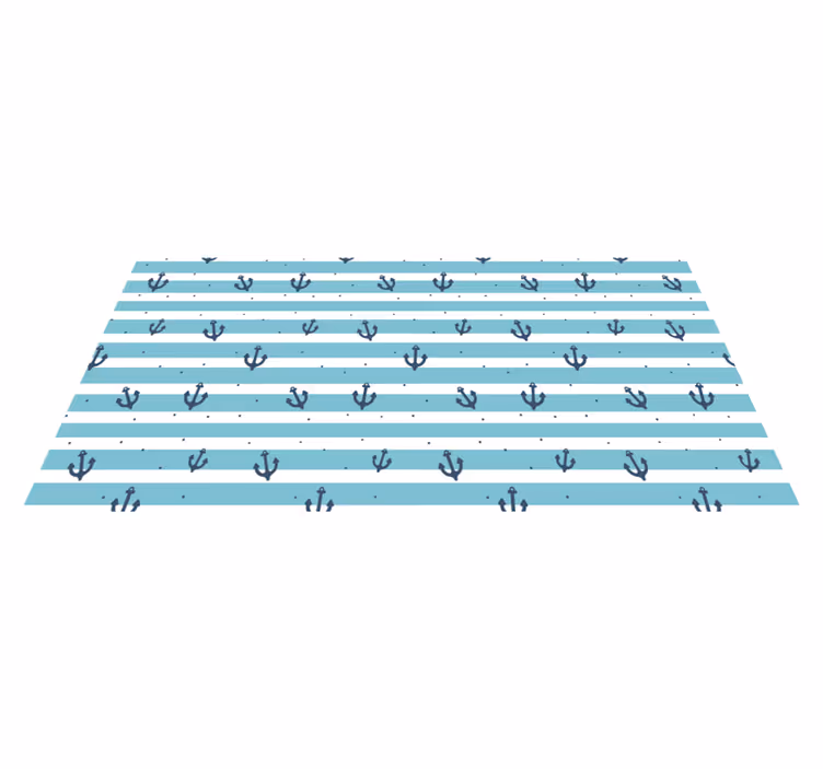 Kids vinyl rug with nautical anchor design - TenStickers