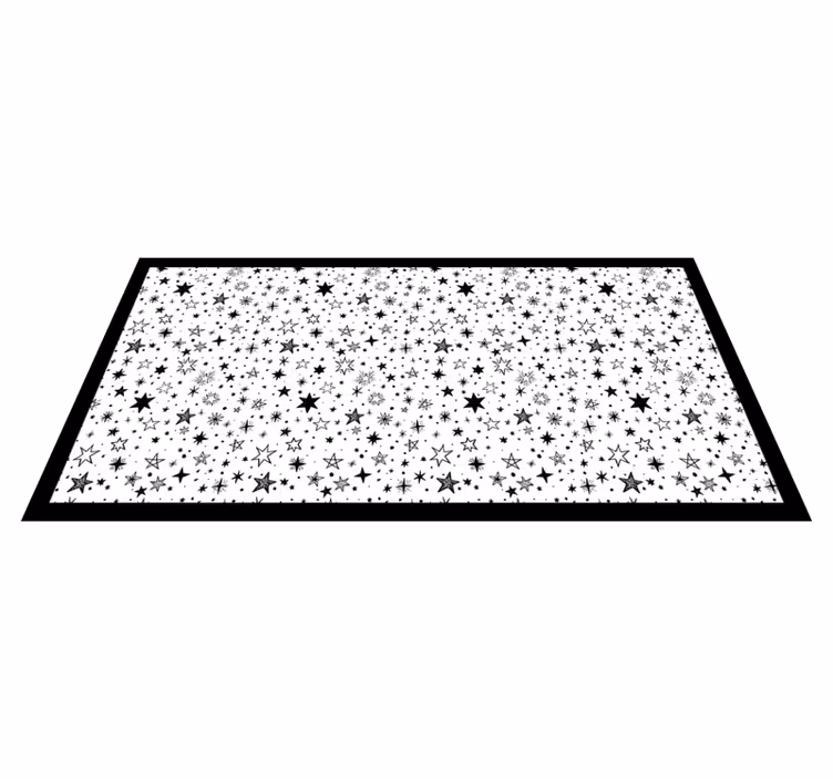 Star vinyl rug in starry night design - TenStickers