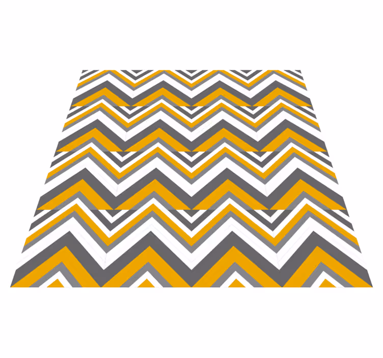 Chevron Stripe Motif geometric vinyl rug - TenStickers