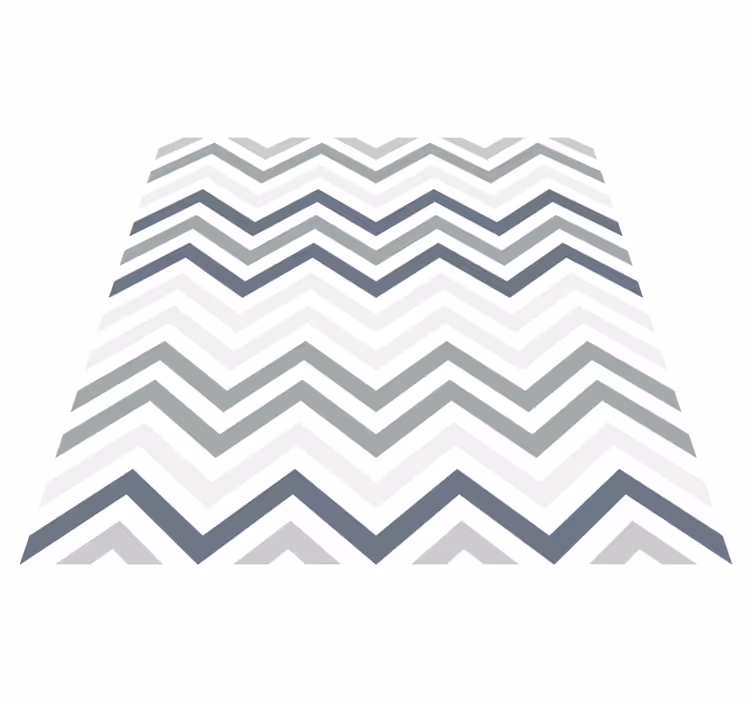 Chic Chevron Motif geometric vinyl rug - TenStickers