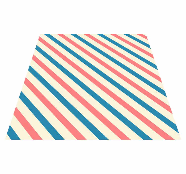 Striped vinyl rug with abstract color diagonals - TenStickers