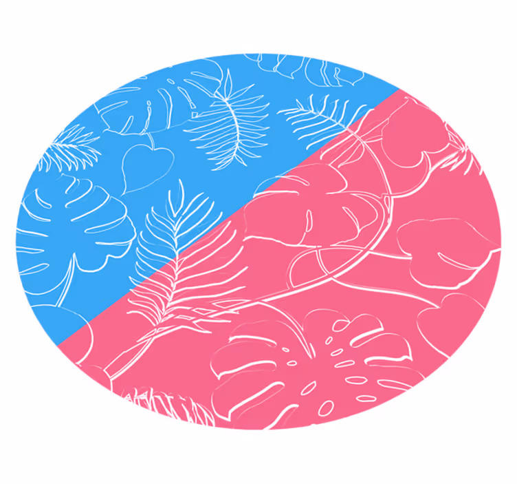 Nature vinyl rug leafy tropics design - TenStickers