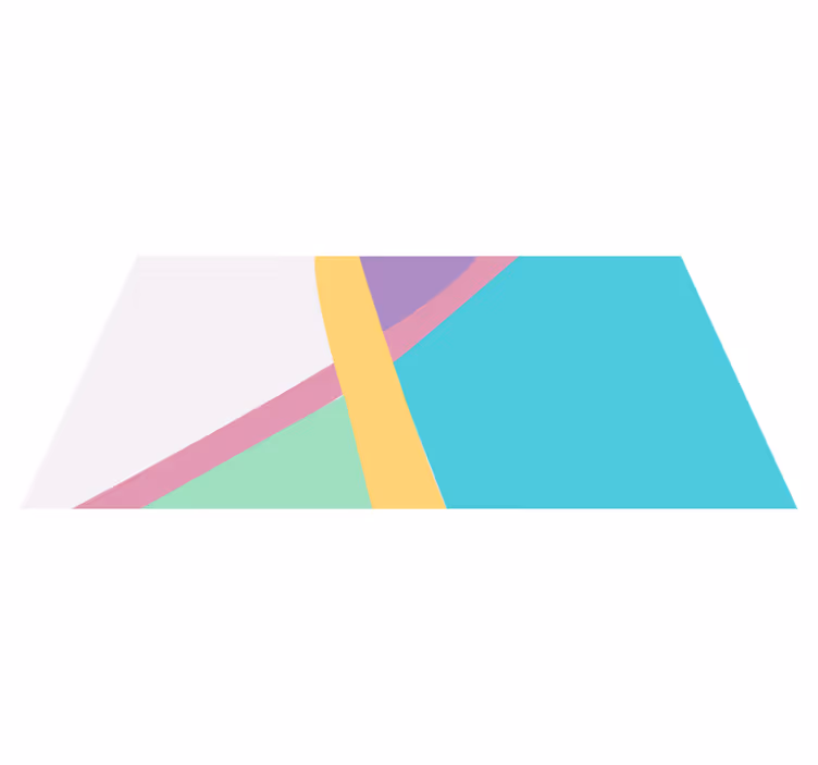 Textured vinyl rug colorful geometric lines - TenStickers