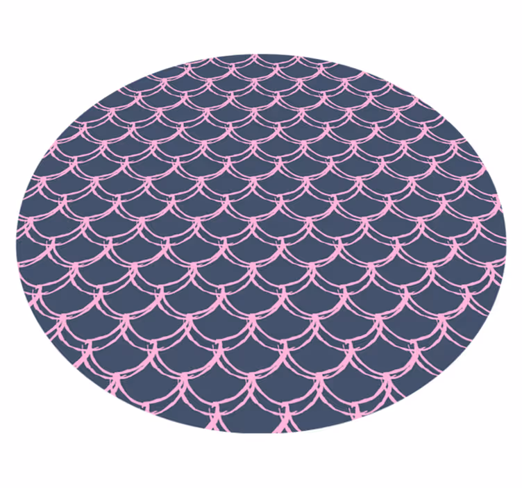 Bathroom vinyl rug with scallop shell design - TenStickers