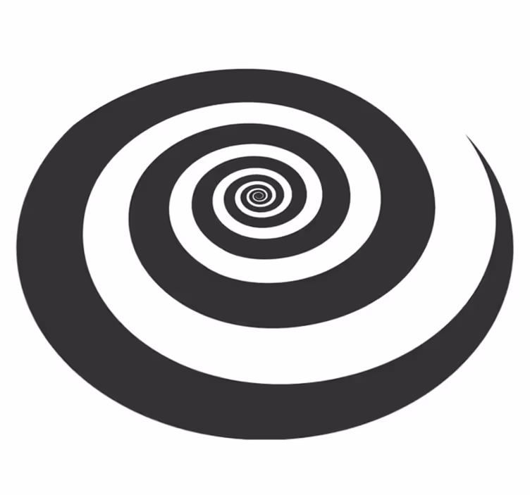 Spiral Pattern geometric vinyl rug - TenStickers