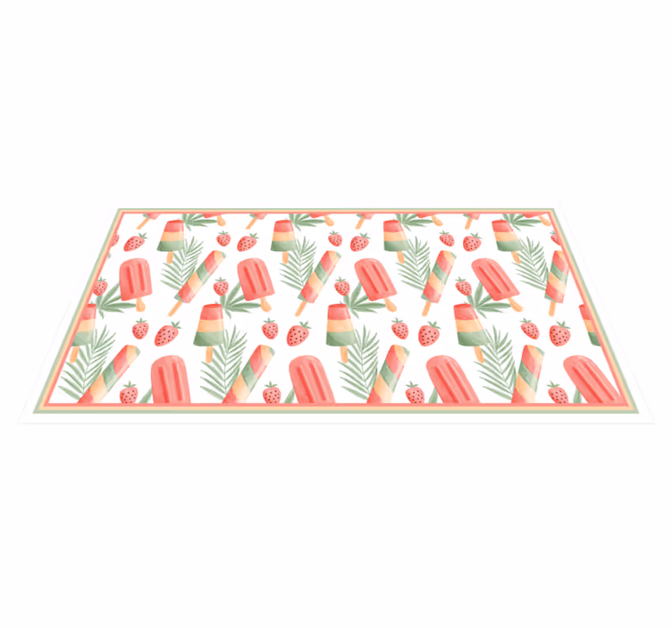 Colorful Ice Treats kids vinyl rug - TenStickers
