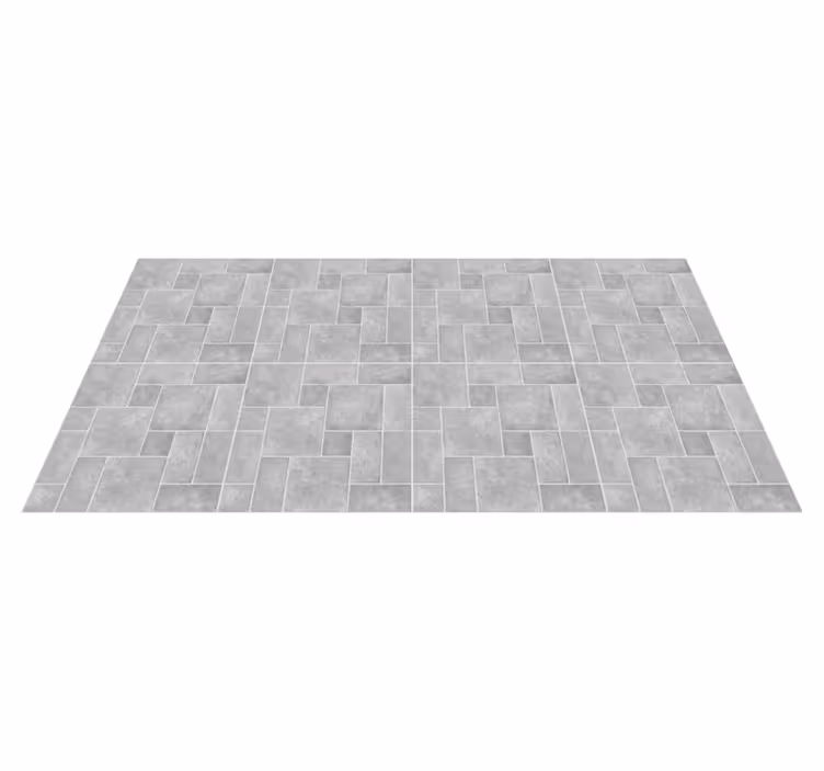 Light grey stone bricks pattern tile carpet - TenStickers