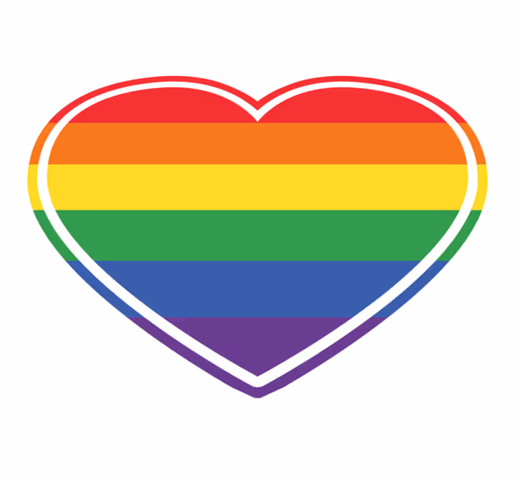 Heart Rainbow Pattern textured vinyl rug - TenStickers