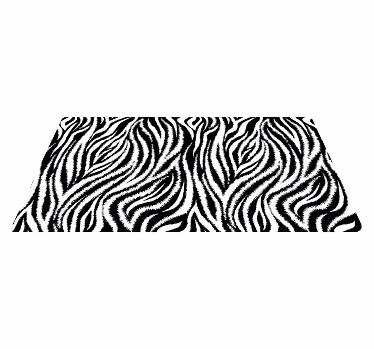 Animal print vinyl rug zebra stripe design - TenStickers
