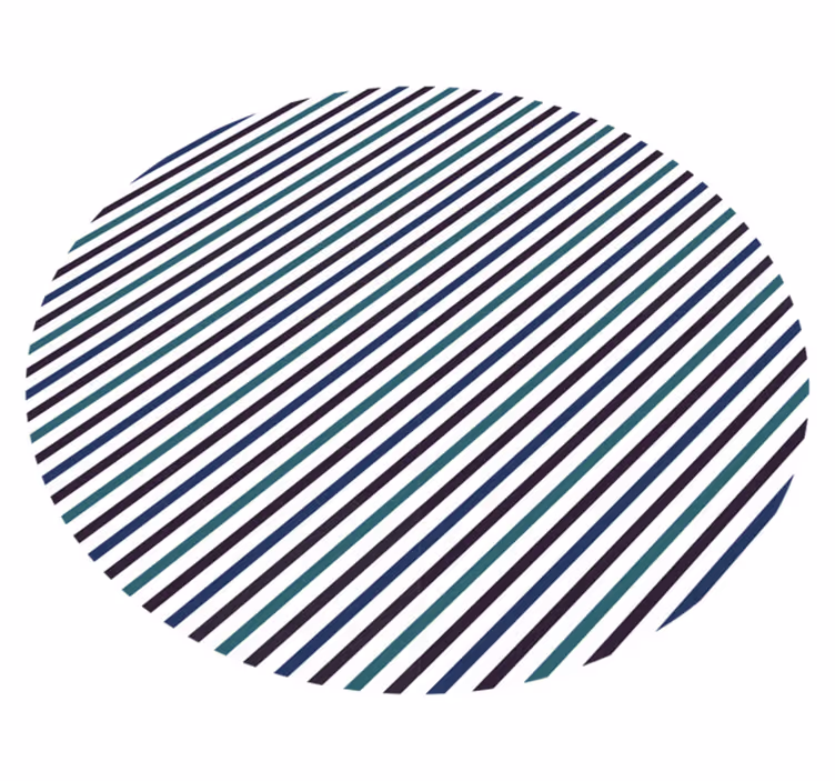 Grey and green striped vinyl rug - TenStickers