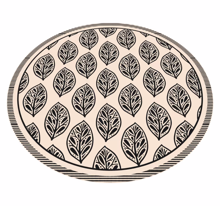 Leaf Pattern nature vinyl rug - TenStickers