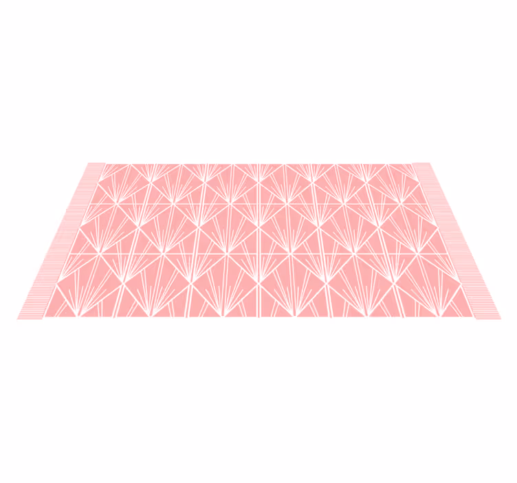Pink Geometric Scheme tile vinyl rug - TenStickers