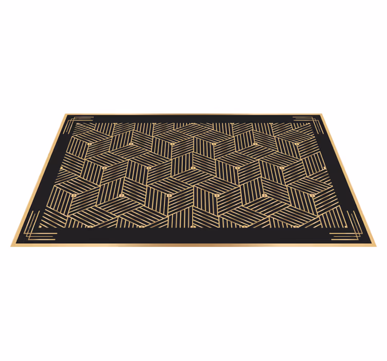 Stylish Patterned geometric vinyl rug - TenStickers