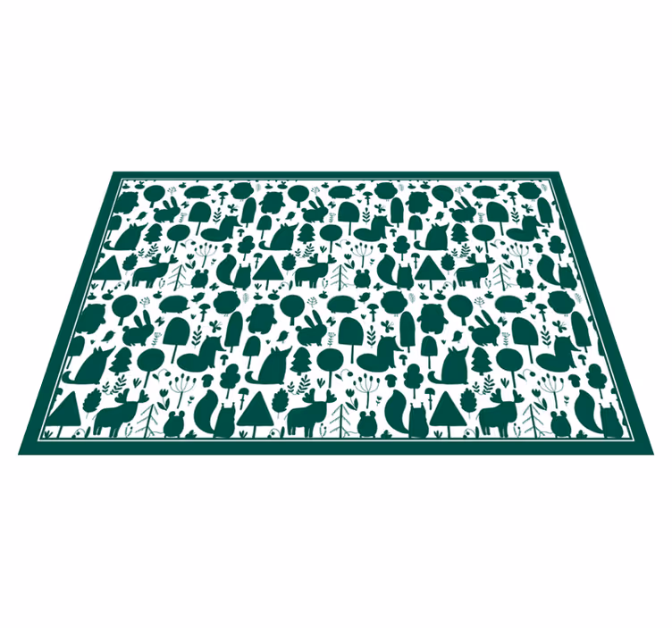 Nature Outlines nature vinyl rug - TenStickers