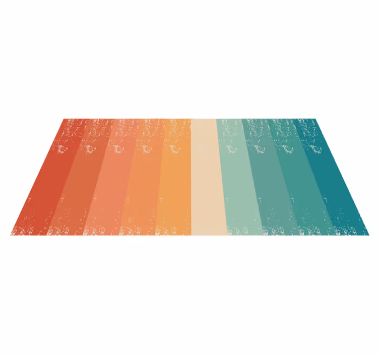Colorful Striped Layers minimal vinyl rug - TenStickers
