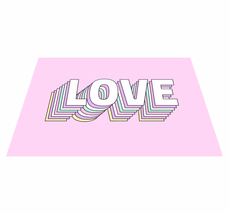 Love Typography Display custom rug - TenStickers