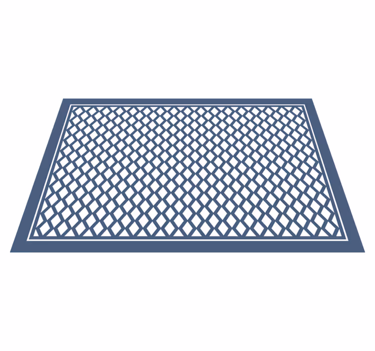 Chic Diamond Motif geometric vinyl rug - TenStickers