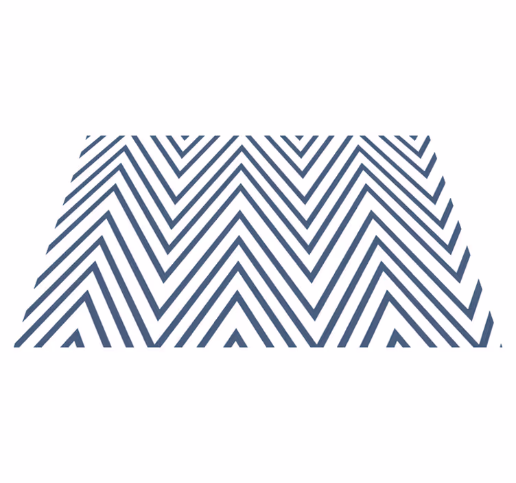 Bold Chevron Pattern geometric vinyl rug - TenStickers