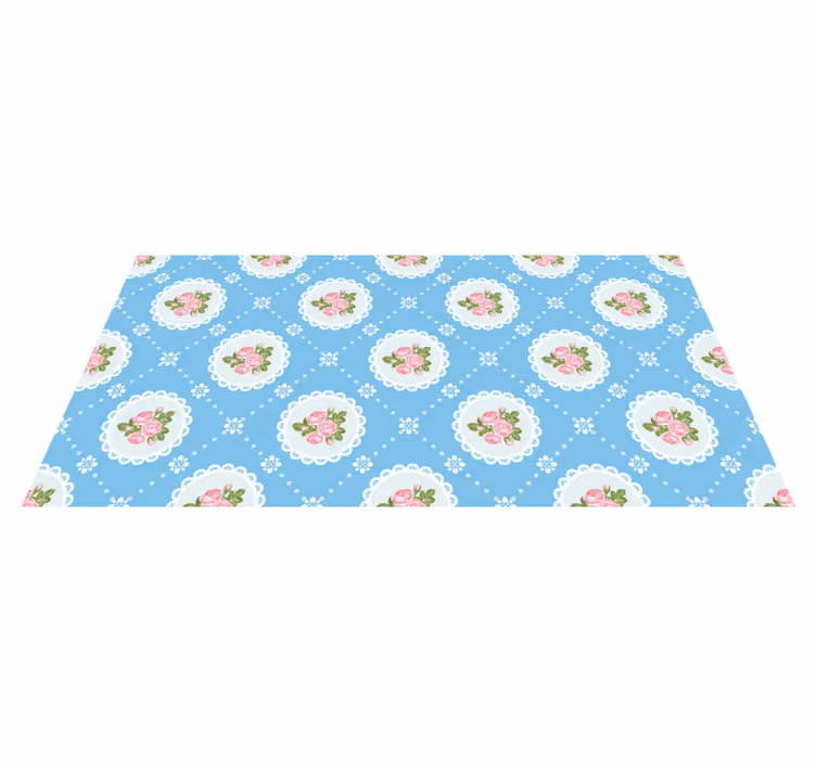 Floral Lace Pattern vintage rug - TenStickers