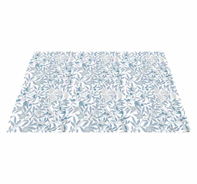 Botanical Leaf Pattern floral vinyl rug - TenStickers