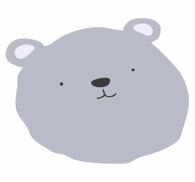 Adorable Bear Cartoon kids rug - TenStickers