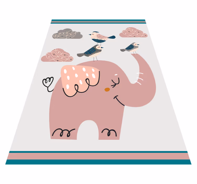 Elephant Playtime playroom carpet - TenStickers