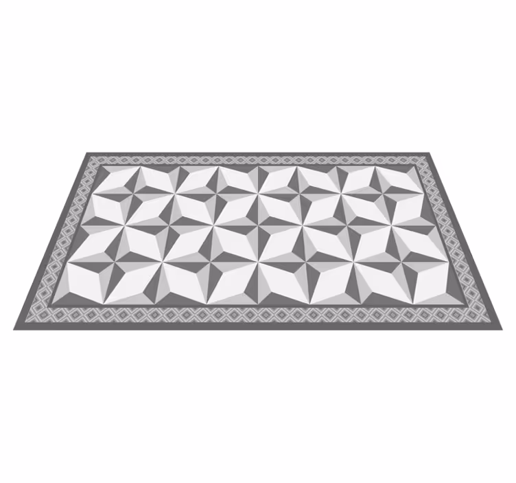Geometric Illusion geometric vinyl rug - TenStickers