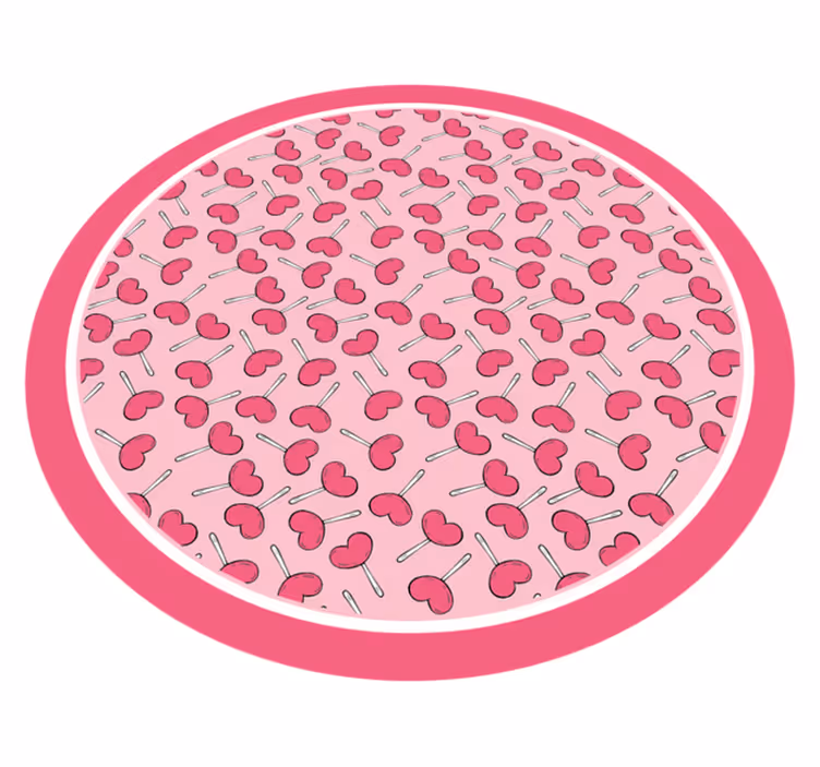 Cherry Delight Circle kids rug - TenStickers