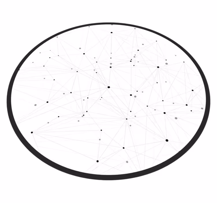 Abstract Network Pattern modern vinyl rug - TenStickers