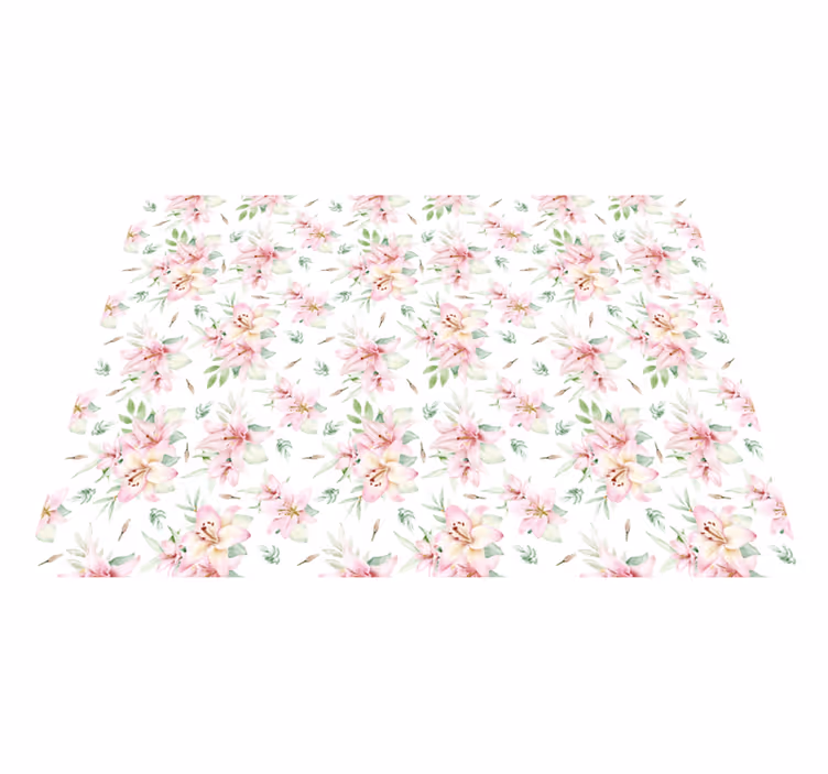 Floral Blossom Elegance floral vinyl rug - TenStickers