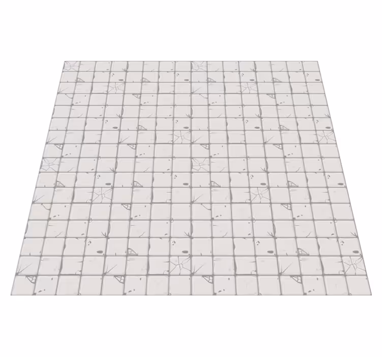 light grey aged tiles tile vinyl rug - TenStickers