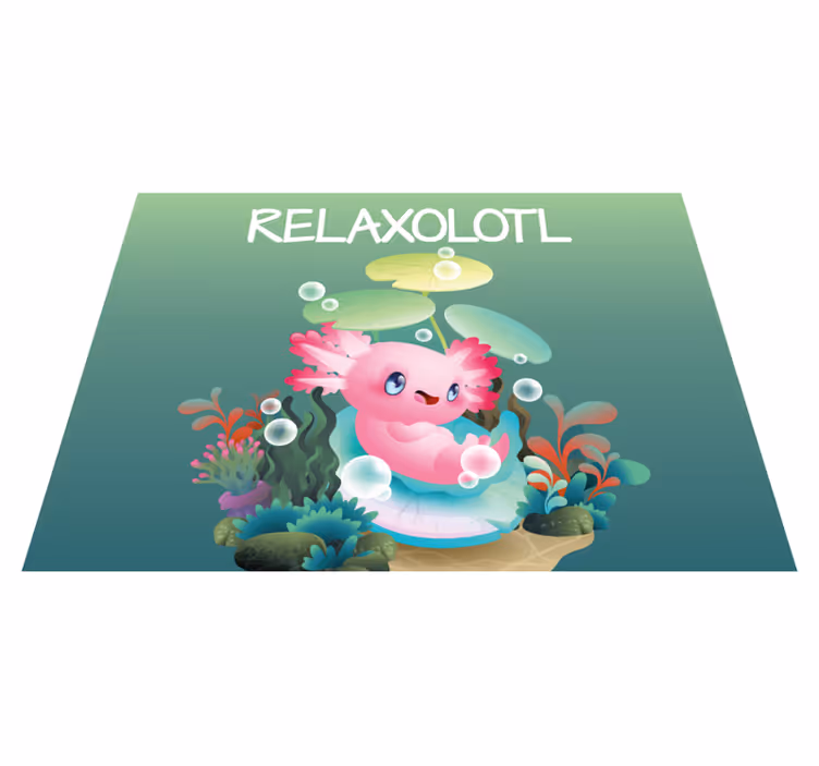 RELAXOLOTL POND kids vinyl rug - TenStickers