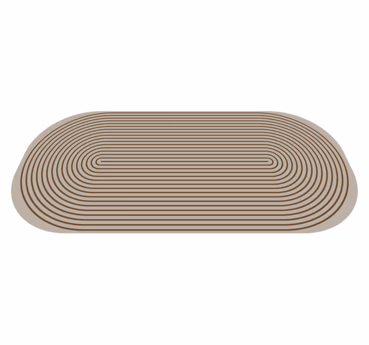 Contour Lines striped vinyl rug - TenStickers