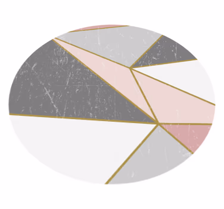 Geometric Marble Shapes geometric vinyl rug - TenStickers