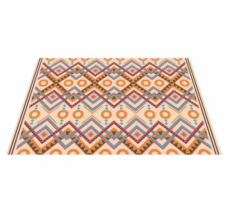 Multicolored diamonds pattern ethnic rug - TenStickers