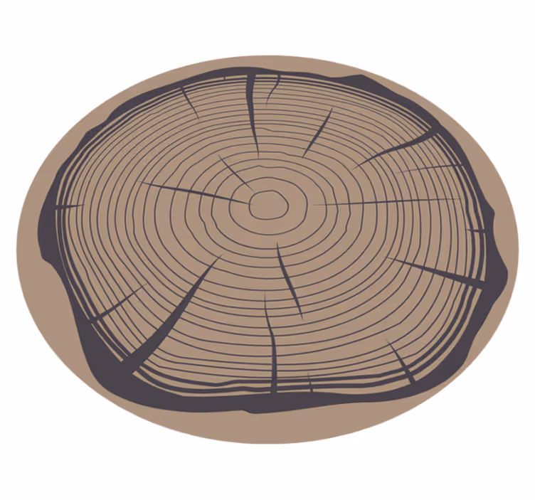 Tree trunk nature vinyl floor rug - TenStickers