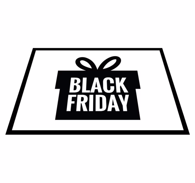 Black Friday box rectangular rug - TenStickers