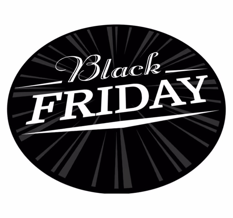 Black Friday circular rug - TenStickers
