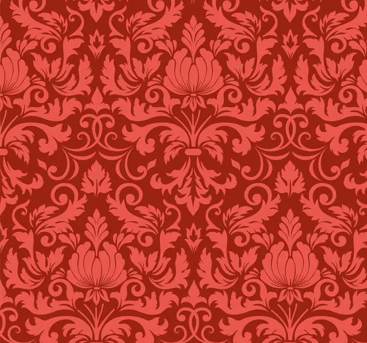 Baroque wallpaper with floral design - TenStickers