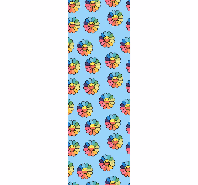 Cheerful Flower Pattern nursery room wallpaper - TenStickers