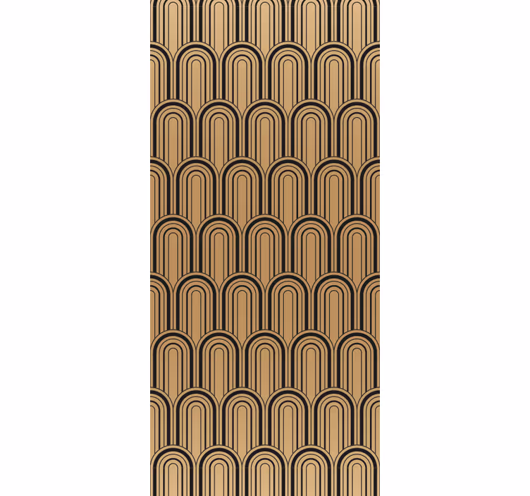 Brown archs pattern design wallpaper geometric - TenStickers