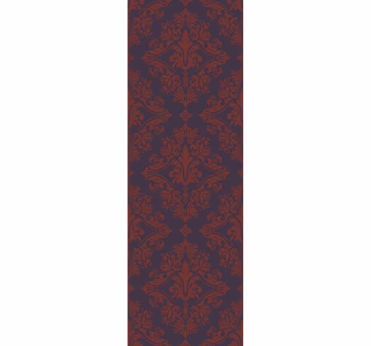 Deep purple Damask baroque wallpaper - TenStickers