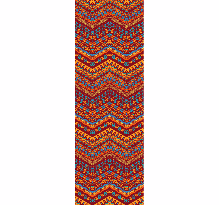 Vibrant geometric pattern living area wallpaper - TenStickers