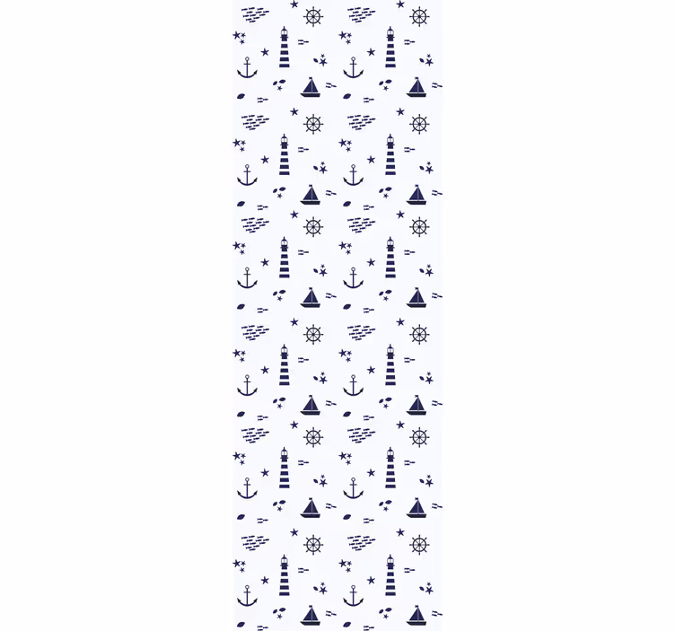 Nordic nautical elements wallpaper childrens room - TenStickers