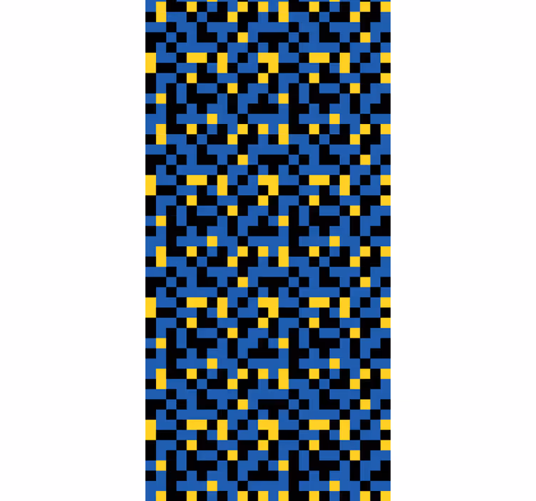 Pixelated Color Blocks wallpaper geometric - TenStickers