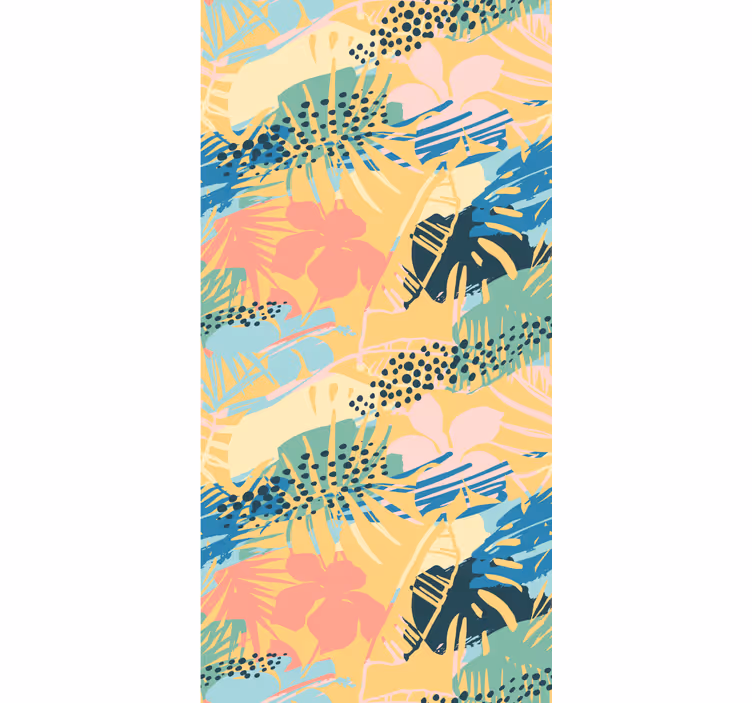 Tropical Floral Patterns nature wallpaper - TenStickers