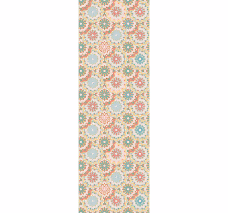 Ornate circular design floral wallpaper - TenStickers