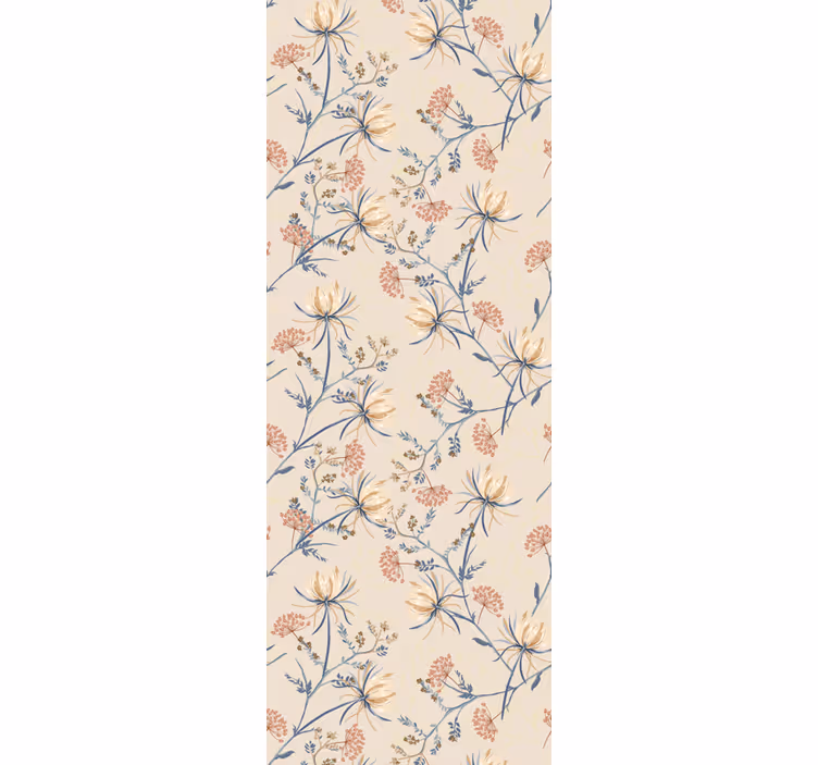 Beautiful floral design flowers wallpaper - TenStickers