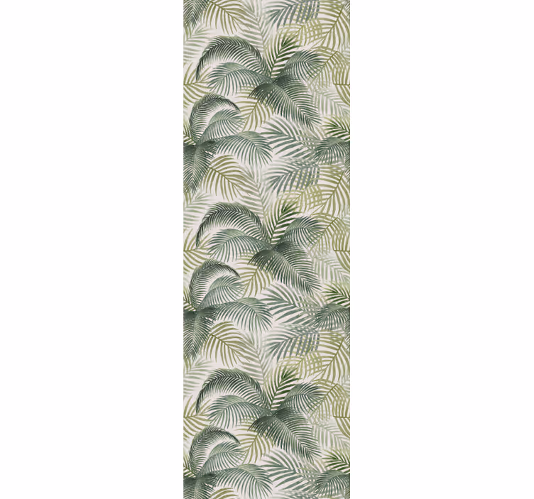 Soft exotic leaves jungle themed wallpaper - TenStickers